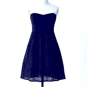 Moulinette Soeurs Anthropologie strapless dress LBD size 0